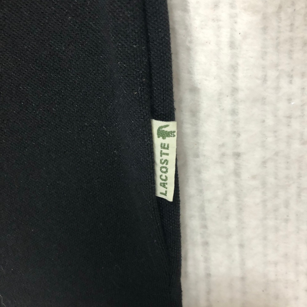 Lacoste Men Black Polo Shirt Short Sleeve Cotton Pique Crocodile Logo Size L 5 - Picture 5 of 9
